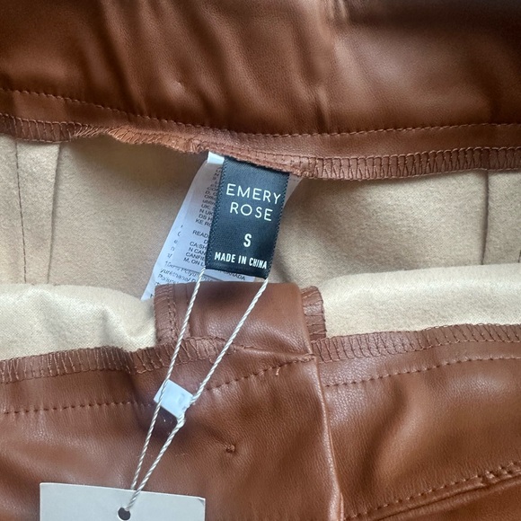 SHEIN Brown Faux Leather Pants - Picture 2 of 3